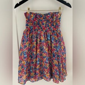 For the love & lemons flower strapless party dress